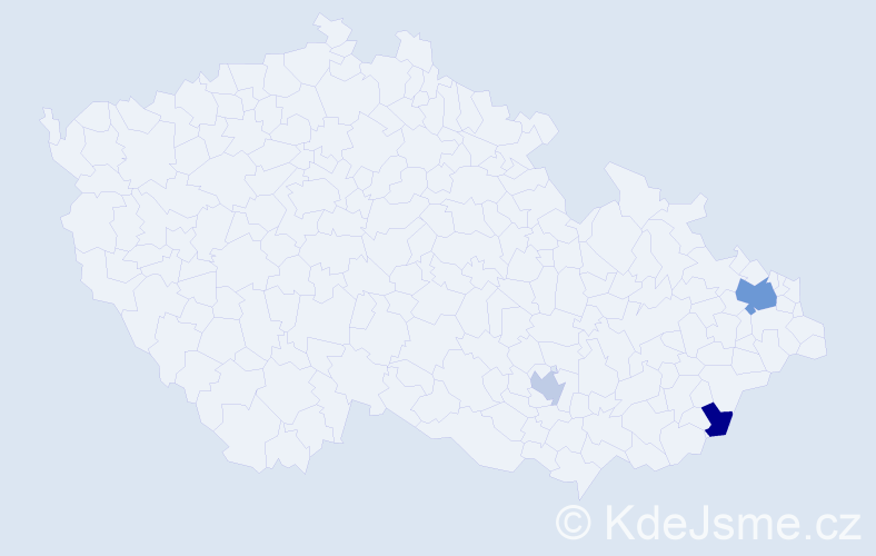 Jméno: 'Dominik Michael', počet výskytů 5 v celé ČR