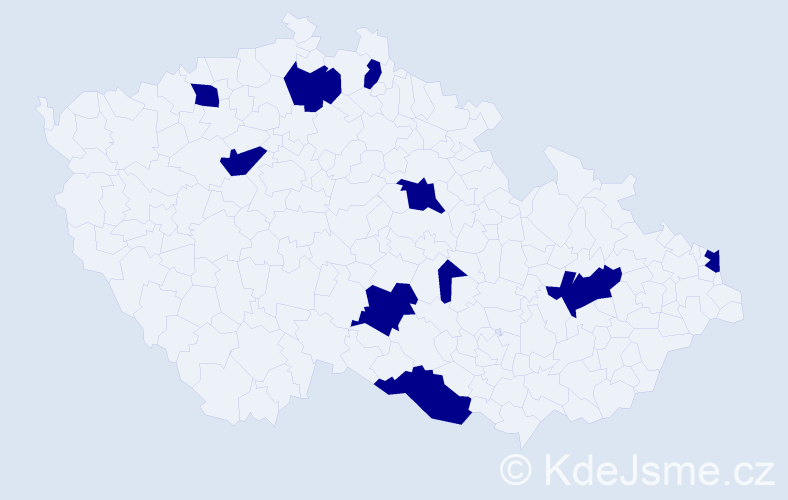 Jméno: 'Dorien', počet výskytů 10 v celé ČR
