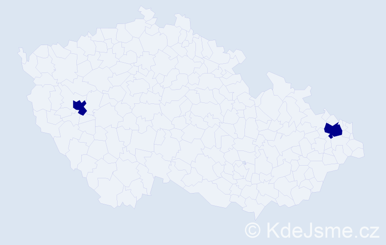 Jméno: 'The Phu', počet výskytů 2 v celé ČR