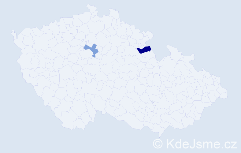 Jméno: 'Tawan', počet výskytů 2 v celé ČR