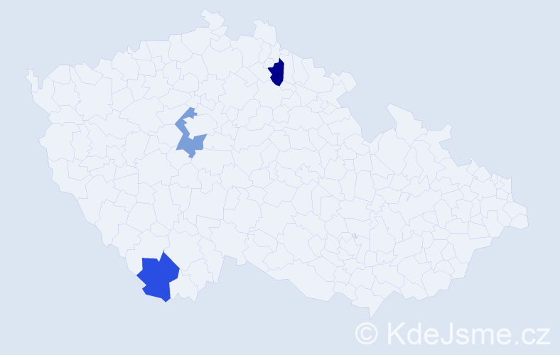 Jméno: 'Kristjan', počet výskytů 3 v celé ČR