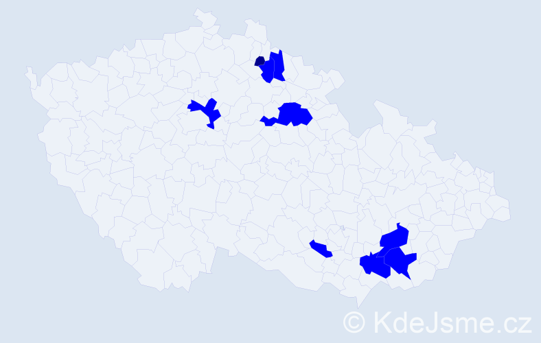Jméno: 'Raduška', počet výskytů 10 v celé ČR