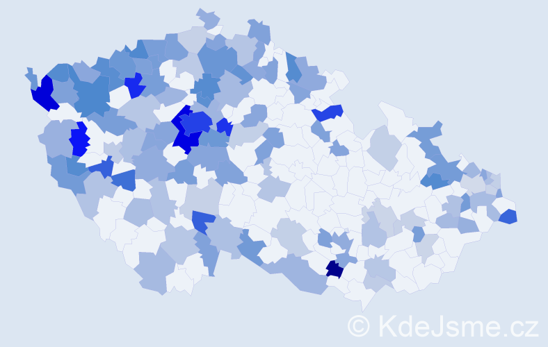Jméno: 'Josefina', počet výskytů 252 v celé ČR