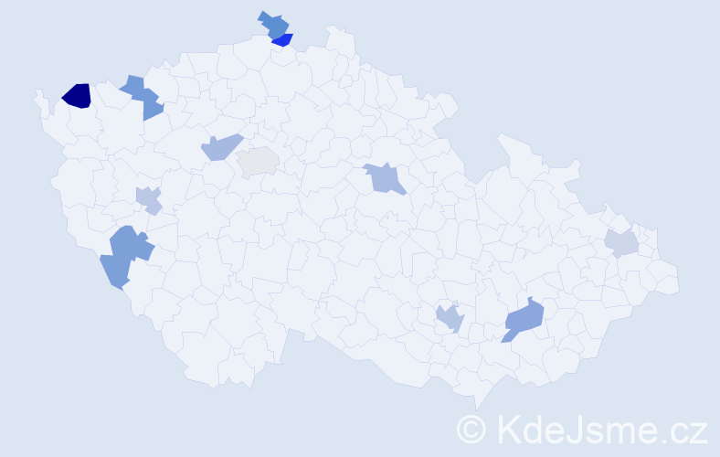 Jméno: 'Jose', počet výskytů 13 v celé ČR