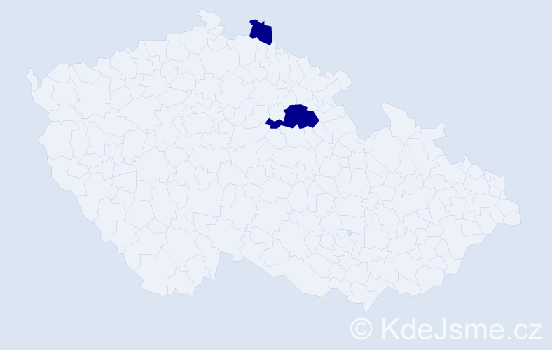 Jméno: 'Trung Viet', počet výskytů 2 v celé ČR