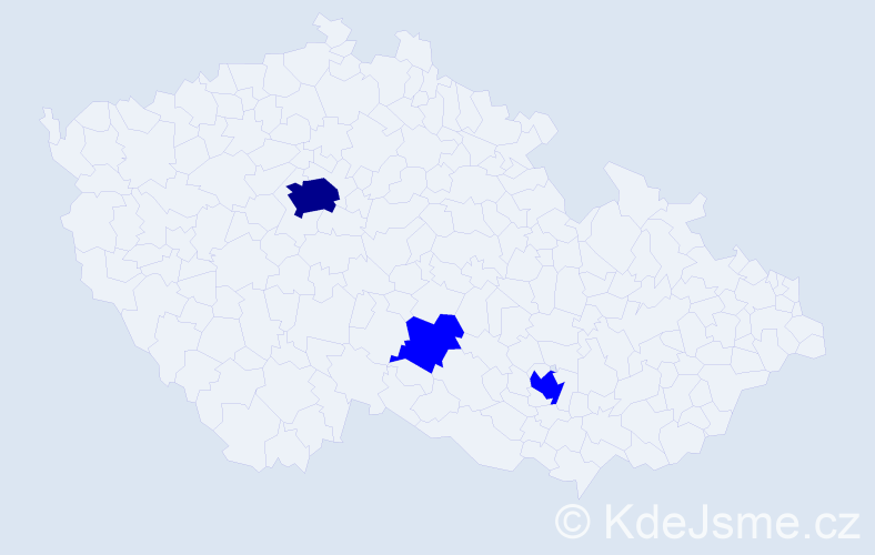 Jméno: 'Anar', počet výskytů 4 v celé ČR