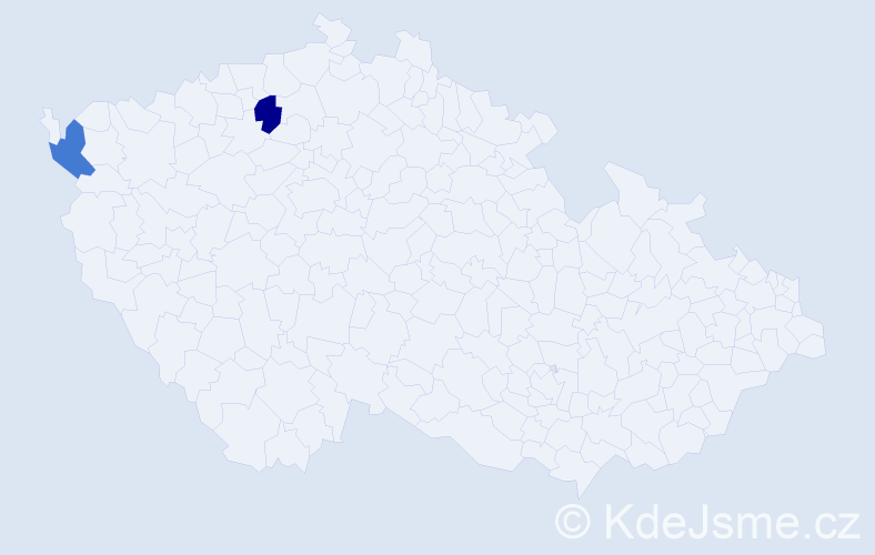 Jméno: 'Iva Ludmila', počet výskytů 2 v celé ČR