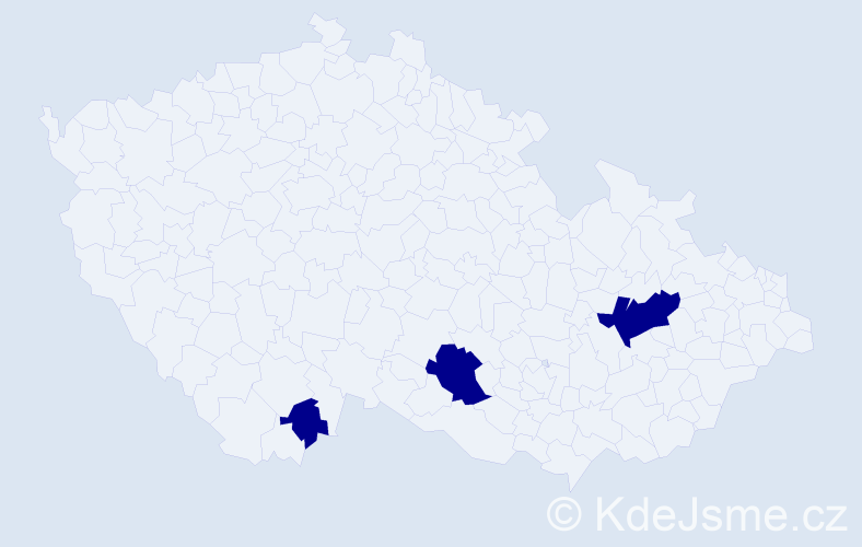 Jméno: 'Tobias Sebastian', počet výskytů 3 v celé ČR