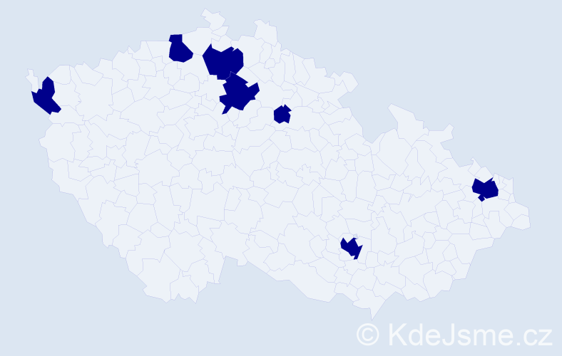 Jméno: 'Quang Viet', počet výskytů 7 v celé ČR