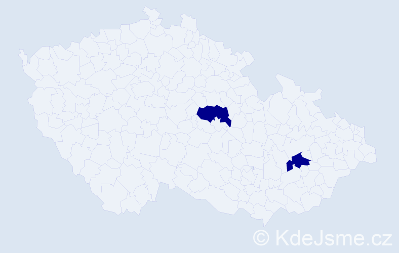 Jméno: 'Lenka Ellen', počet výskytů 2 v celé ČR