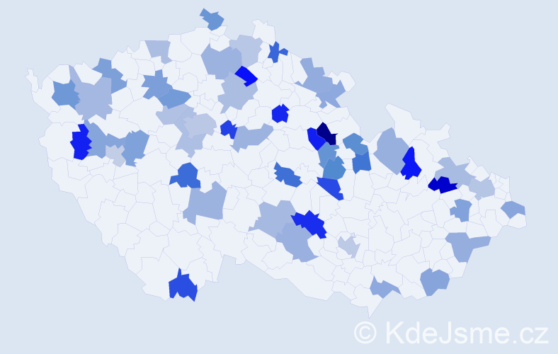 Jméno: 'Týna', počet výskytů 59 v celé ČR