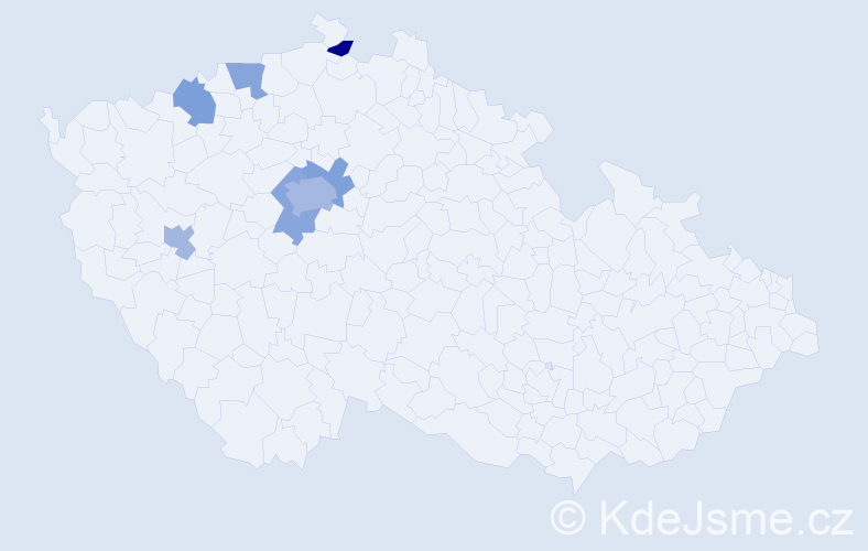 Jméno: 'Serkan', počet výskytů 11 v celé ČR