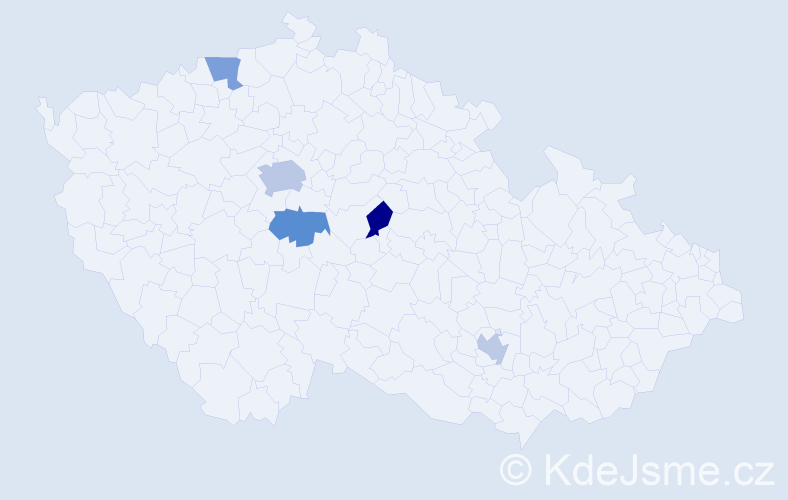 Jméno: 'Kayla', počet výskytů 7 v celé ČR