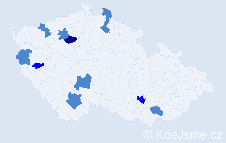 Jméno: 'Matuš', počet výskytů 16 v celé ČR