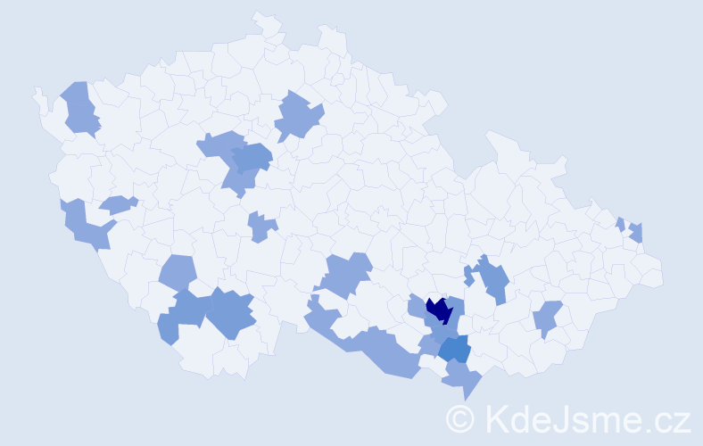 Jméno: 'Klotilda', počet výskytů 40 v celé ČR
