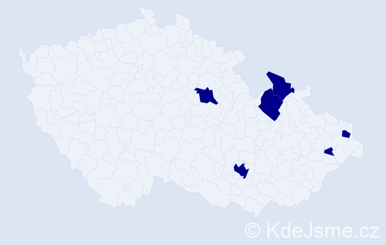 Jméno: 'Eftimia', počet výskytů 6 v celé ČR