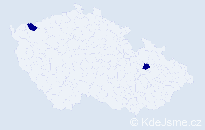 Jméno: 'Diana Alexandra', počet výskytů 2 v celé ČR