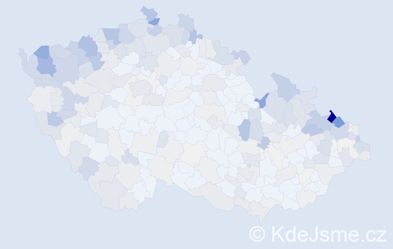 Jméno: 'Herbert', počet výskytů 719 v celé ČR