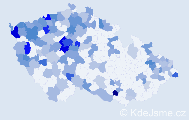 Jméno: 'Josefina', počet výskytů 245 v celé ČR