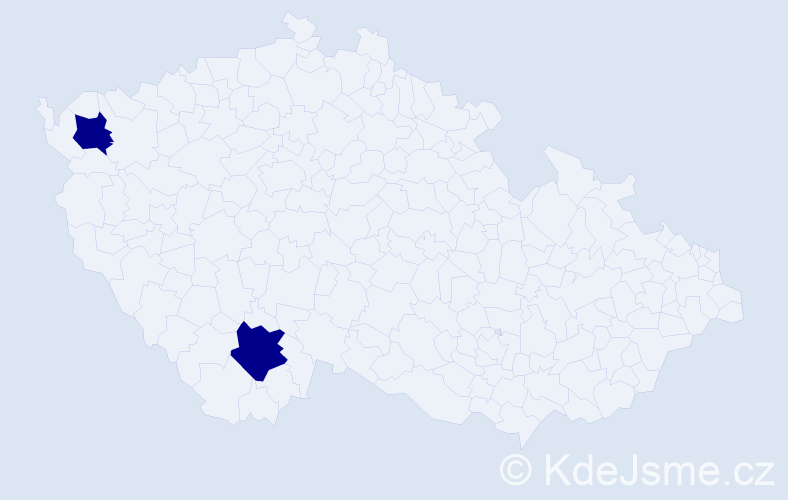 Jméno: 'Minkail', počet výskytů 2 v celé ČR