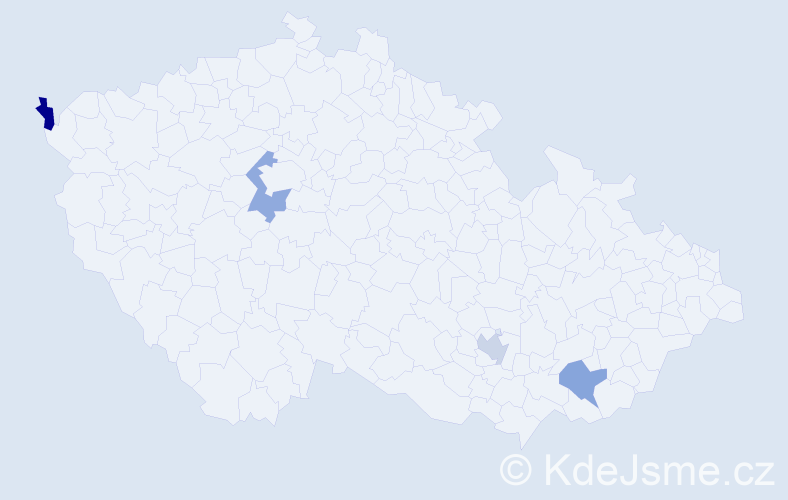 Jméno: 'Hala', počet výskytů 4 v celé ČR