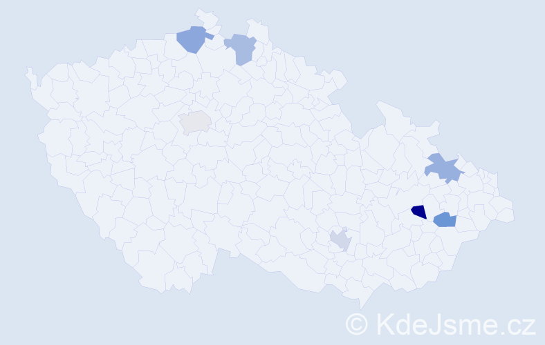 Jméno: 'Gaja', počet výskytů 7 v celé ČR