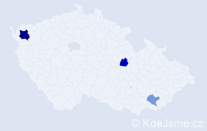 Jméno: 'Mathilde', počet výskytů 6 v celé ČR