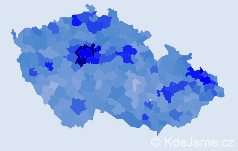 Jméno: 'Viktorie', počet výskytů 13687 v celé ČR