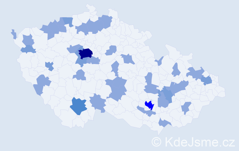Jméno: 'Cindy', počet výskytů 59 v celé ČR