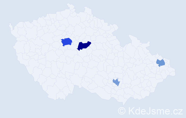 Jméno: 'Miša', počet výskytů 9 v celé ČR