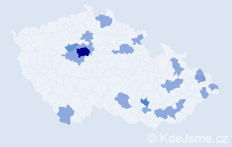 Jméno: 'Medard', počet výskytů 36 v celé ČR