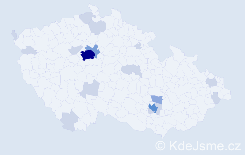 Jméno: 'Farid', počet výskytů 38 v celé ČR