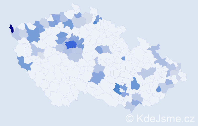 Jméno: 'Karen', počet výskytů 161 v celé ČR