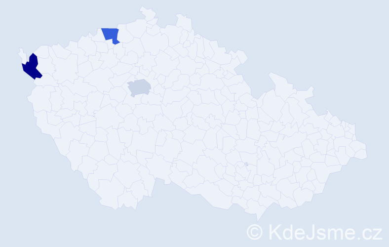 Jméno: 'Quyet Chien', počet výskytů 3 v celé ČR