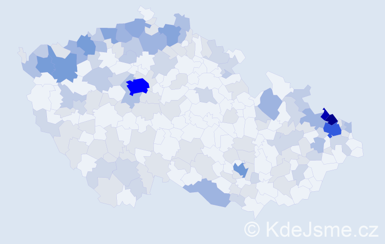 Jméno: 'Annemarie', počet výskytů 336 v celé ČR