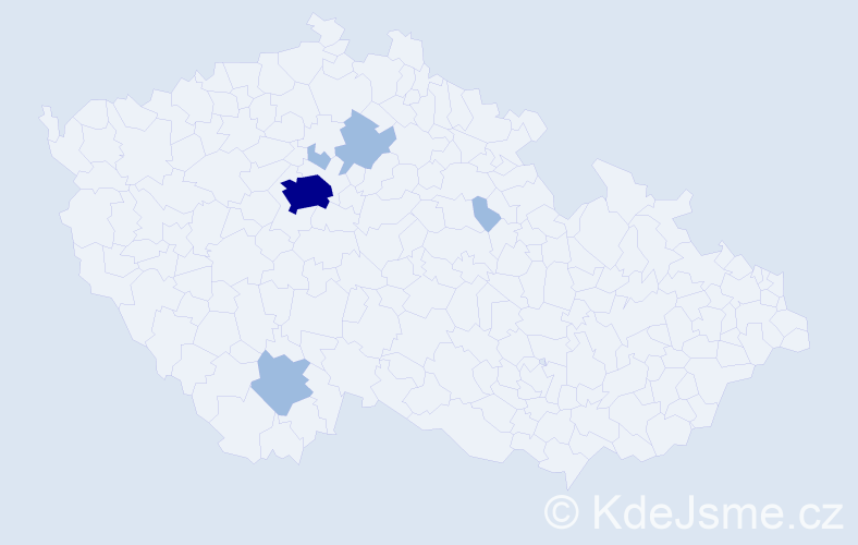 Jméno: 'Arcadie', počet výskytů 8 v celé ČR