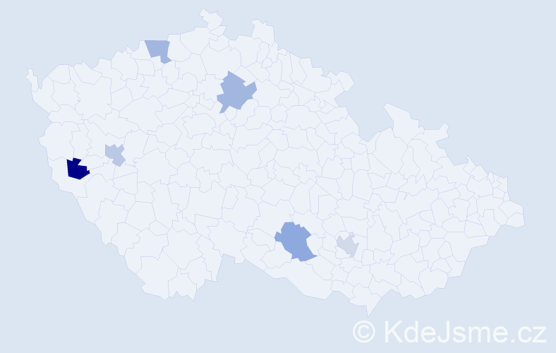 Jméno: 'Ala', počet výskytů 6 v celé ČR