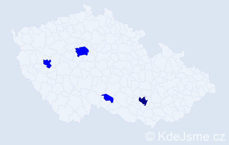 Jméno: 'Catarina', počet výskytů 5 v celé ČR
