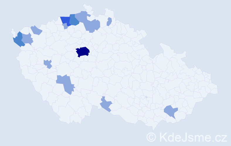 Jméno: 'Bien', počet výskytů 23 v celé ČR