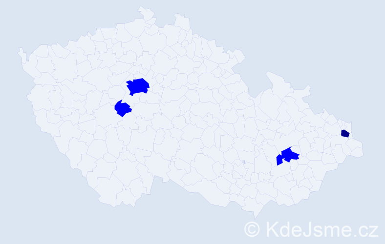 Jméno: 'Kinga', počet výskytů 5 v celé ČR