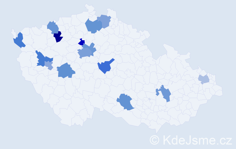 Jméno: 'Ioana', počet výskytů 21 v celé ČR