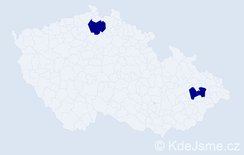 Jméno: 'Zoe Isabella', počet výskytů 3 v celé ČR