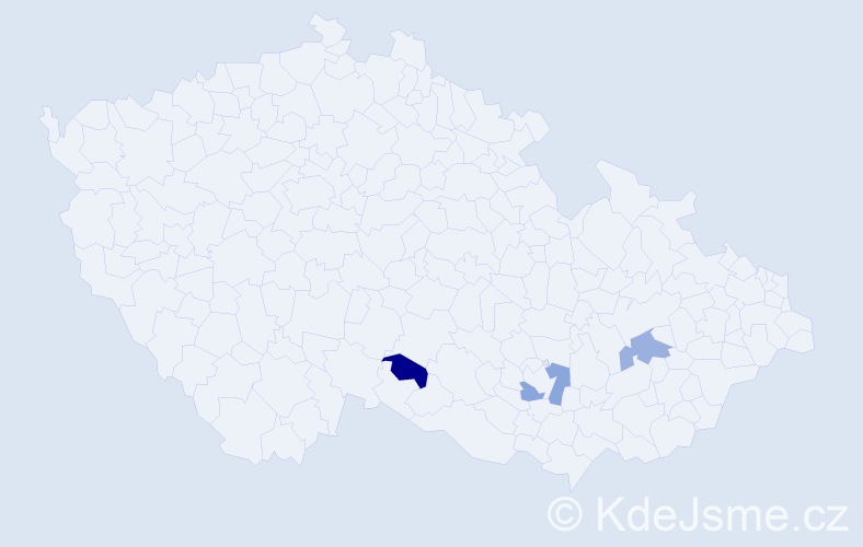 Jméno: 'Theodorika', počet výskytů 3 v celé ČR