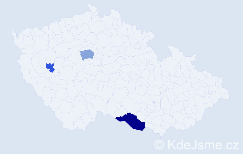 Jméno: 'Thanh Mai', počet výskytů 4 v celé ČR