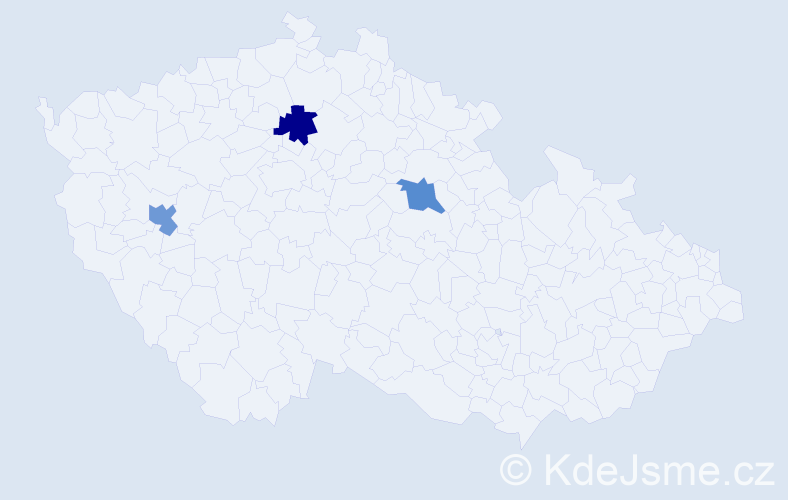 Jméno: 'Dimcho', počet výskytů 3 v celé ČR
