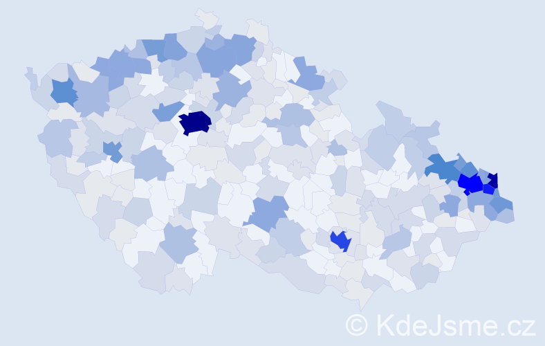 Jméno: 'Ervín', počet výskytů 881 v celé ČR