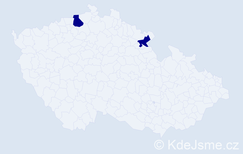 Jméno: 'Helfried', počet výskytů 2 v celé ČR