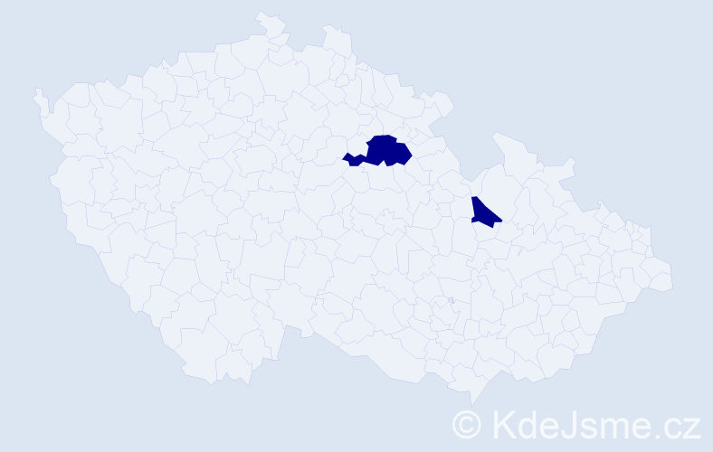 Jméno: 'Mikuláš Alexandr', počet výskytů 2 v celé ČR