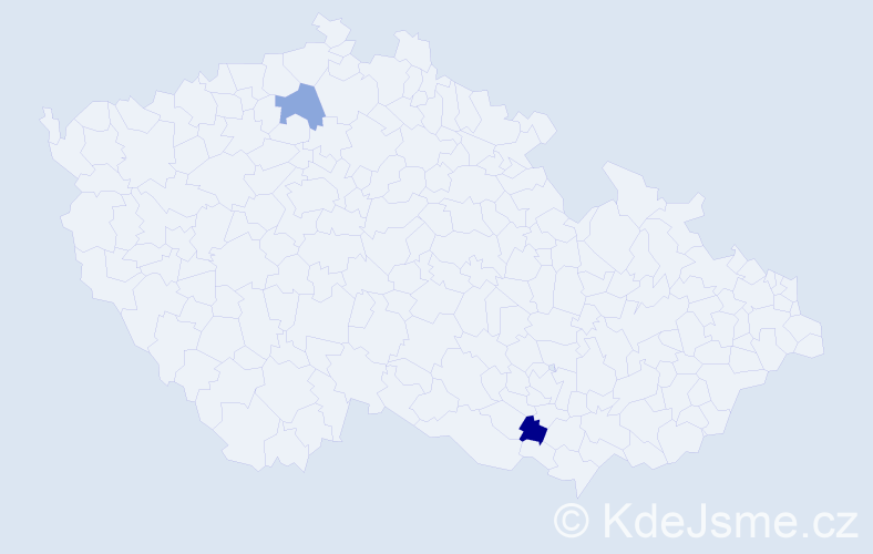 Jméno: 'Liam Jan', počet výskytů 2 v celé ČR