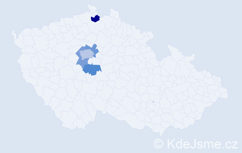 Jméno: 'Mirza', počet výskytů 7 v celé ČR